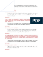 Sample Dosage Calculations