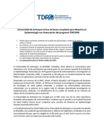 UdeA Ofrece 16 Becas Completas para Maestría en Epidemiología Del Programa TDR-1