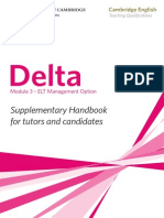 Delta Module Three ELT Management Option Supplementary Handbook 2011