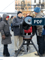 Familiarization of Observation Instruments Use in Astronomy