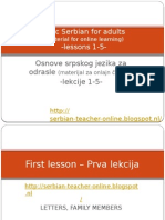 Basic Serbian For Adults-Lessons 1-5