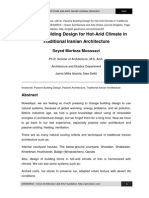 Passive Building Design For Hot-Arid Climate in Traditional Iranian Architecture