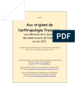 COPINS, Jean. Aux Origines de L'Anhropologie Française