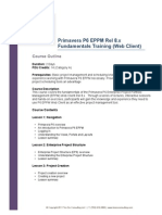 Primavera P6 EPPM Fundamentals Course Outline PDF