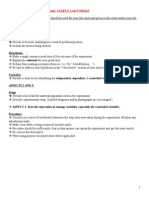 SaIbmple Lab Format