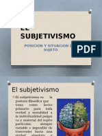 El Subjetivismo