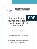 La Procédure de Sauvegarde Des Entreprises en Difficultes Dans Le Droit Marocain Et Comparé (Harti Omar)