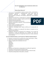 Manual de Funciones de Trabajadores Que Tendremos Dentro de La Empresa