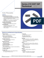 Series 219 SMT DIP: Surface Mount DIP Switch - Auto Placeable