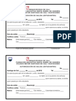 Formato Autorización de Salida - Estudiantes