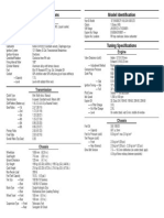 General Specifications Model Identification: Engine