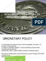 Monetary Policy and Role of Its Instruments