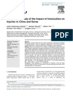 Comparative Study of The Impact of Intoxication On Injuries in China and Korea