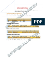 Configuration Steps in Off Cycle Payroll