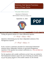 Power Series Solutions and Special Functions: Review of Power Series