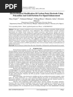 Electrochemical Modification of Carbon Paste Electrode Using Polyaniline and Gold Particles For Signal Enhancement