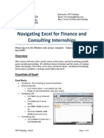 Navigating Excel For Finance and Consulting Internships