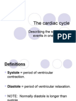 The Cardiac Cycle: Describing The Sequence of Events in One Heart Beat