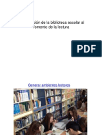 Contribución de La Biblioteca Escolar Al Fomento Lectura.