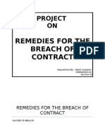 Remedies For The Breach of Contract