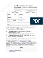 Clasificación de Los Recursos Minerales