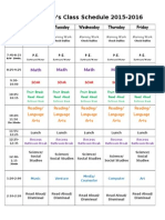 Class Schedule 2015-16 Magee Revised Final