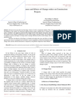 Review Analysis On Causes and Effects of Change Orders On Construction Projects