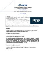 Estudo Dirigido (Nutrição) - Bioestatística