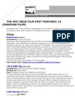 The Nyc Indie Film Fest Features 12 Canadian Films