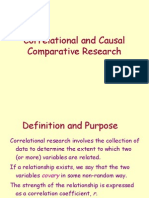 Correlational and Causal Comparative Research