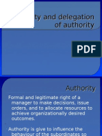 Authority and Delegation