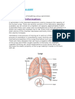 Investigation Into The Rate of Respiration Using A Spirometer