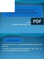 An Introduction To Lic (Life Insurance Corporation of India)