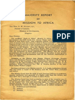 Report of Mission To Africa