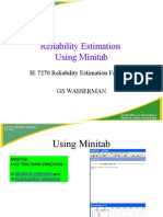 Reliability Estimation Using Minitab