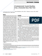 Fracture Strength of Endodontically Treated Maxillary Premolars Supported by A Horizontal Glass Fiber Post: An in Vitro Study