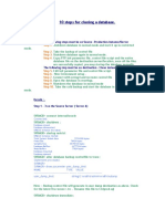 10 Steps For Cloning A Database.: Summary