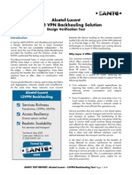 Alcatel-Lucent Layer 3 VPN Backhauling Solution: Design Verification Test