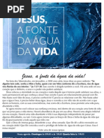 Folheto - Jesus Fonte Da Água Da Vida