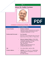 PROF. DR. SUDHIR GAVHANE, INDIA MEDIA AND HIGHER EDUCATION EXPERT Full Biodata