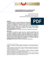 Origem e Caracteristicas Das Organizacoes Internacionais