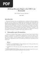 Bibliografia para Llegar A Los CEU's en Economía