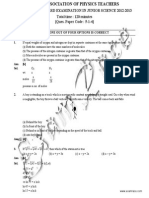 NSEJS Solved Paper 2012 PDF