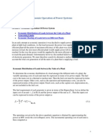 Section I: Economic Operation of Power System