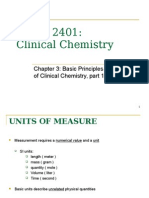 MLAB 2401: Clinical Chemistry: Chapter 3: Basic Principles and Practice of Clinical Chemistry, Part 1