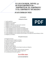 Watchman Nee Libro de Lecciones Nivel 3 Los Dos Espíritus