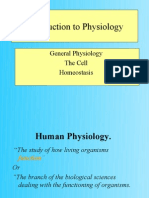 Introduction To Physiology: General Physiology The Cell Homeostasis