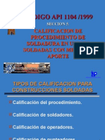 API 1104 CAP. 5 Calificación de Procedimiento