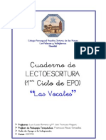 Cuaderno de Lectoescritura (Las Vocales) 1º Ciclo EPO (CDP NTRA. SRA. DE LAS NIEVES)