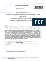 Processes For Upgrading Metallurgical Grade Silicon To Solar Drade Silicon PDF